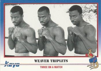 1991 Kayo #183 Weaver Triplets Front