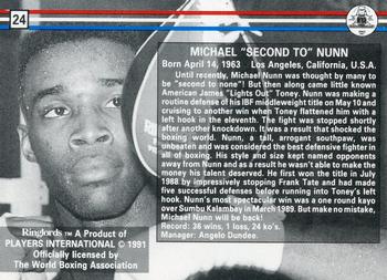 1991 Ringlords #24 Michael Nunn Back