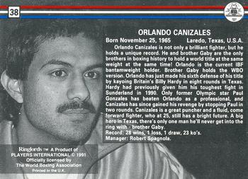 1991 Ringlords #38 Orlando Canizales Back
