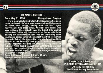 1991 Ringlords #19 Dennis Andries Back