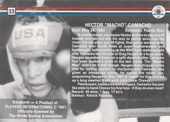 1991 Ringlords #33 Hector Camacho Back
