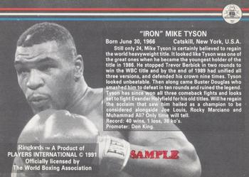 1991 Ringlords #NNO Mike Tyson Back