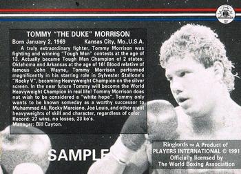 1991 Ringlords #NNO Tommy Morrison Back