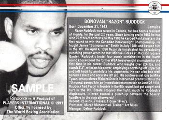 1991 Ringlords #NNO Donovan Ruddock Back