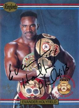 1991 Ringlords - Autographs #1 Evander Holyfield Front
