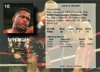 1996 Ringside #10 Larry Donald Back