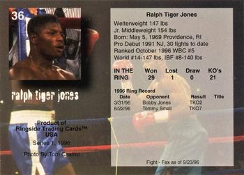 1996 Ringside #36 Ralph Tiger Jones Back