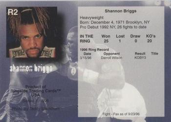 1996 Ringside - Rookies #R2 Shannon Briggs Back