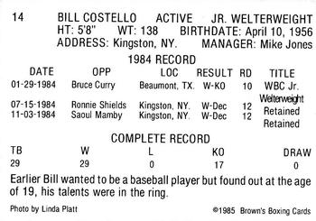 1985 Brown's #14 Billy Costello Back