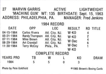 1985 Brown's #27 Marvin Garris Back