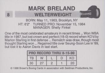 1990 Brown's #8 Mark Breland Back