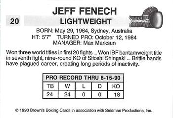 1990 Brown's #20 Jeff Fenech Back