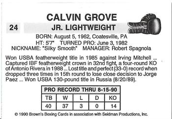 1990 Brown's #24 Calvin Grove Back