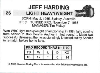1990 Brown's #26 Jeff Harding Back