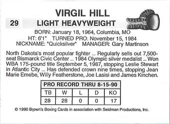 1990 Brown's #29 Virgil Hill Back