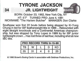 1990 Brown's #34 Tyrone Jackson Back