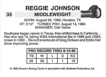 1990 Brown's #35 Reggie Johnson Back
