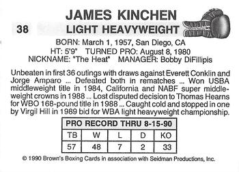 1990 Brown's #38 James Kinchen Back