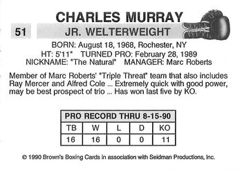 1990 Brown's #51 Charles Murray Back