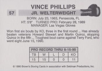 1990 Brown's #57 Vince Phillips Back