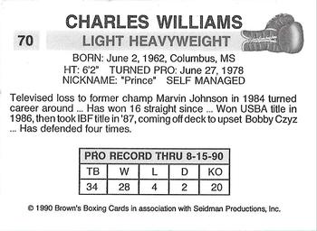 1990 Brown's #70 Charles Williams Back