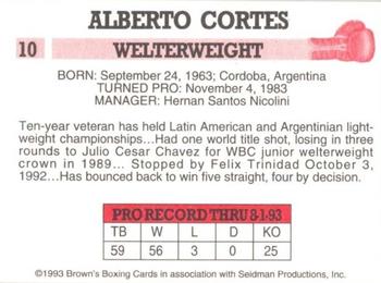 1993 Brown's #10 Alberto Cortes Back