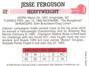 1993 Brown's #17 Jesse Ferguson Back