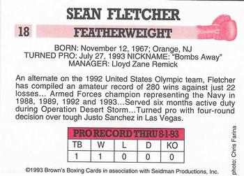 1993 Brown's #18 Sean Fletcher Back