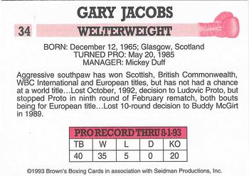 1993 Brown's #34 Gary Jacobs Back