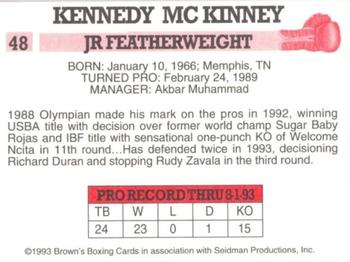 1993 Brown's #48 Kennedy McKinney Back