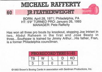 1993 Brown's #60 Michael Rafferty Back