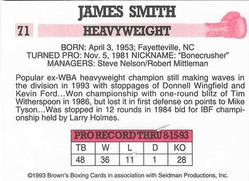 1993 Brown's #71 James Smith Back