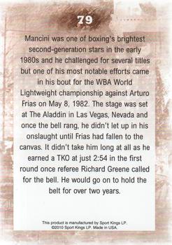 2010 Ringside Boxing Round One #79 Ray Mancini Back