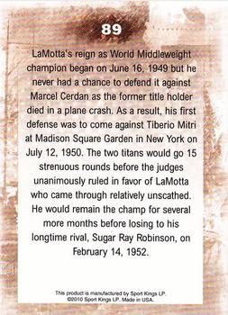 2010 Ringside Boxing Round One #89 Jake LaMotta Back