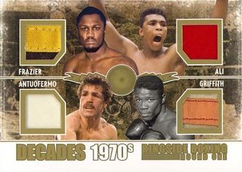 2010 Ringside Boxing Round One - Decades Gold #D-01 Joe Frazier / Muhammad Ali / Vito Antuofermo / Emile Griffith Front
