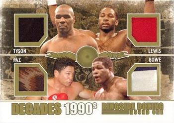 2010 Ringside Boxing Round One - Decades Gold #D-03 Mike Tyson / Lennox Lewis / Vinny Pazienza / Riddick Bowe Front