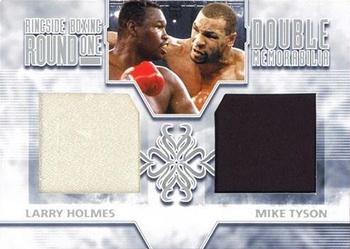 2010 Ringside Boxing Round One - Double Memorabilia Silver #DM3 Larry Holmes / Mike Tyson Front