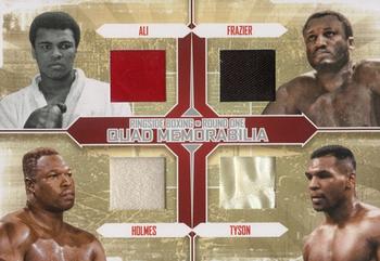2010 Ringside Boxing Round One - Quad Memorabilia Silver #QM1 Muhammad Ali / Joe Frazier / Larry Holmes / Mike Tyson Front