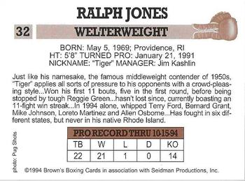 1994 Brown's #32 Ralph Jones Back