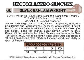 1994 Brown's #60 Hector Acero-Sanchez Back