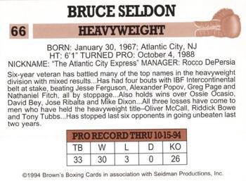 1994 Brown's #66 Bruce Seldon Back