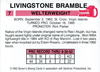 1992 Brown's #7 Livingstone Bramble Back