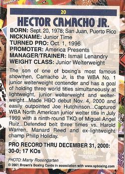 2001 Brown's #20 Hector Camacho Jr. Back