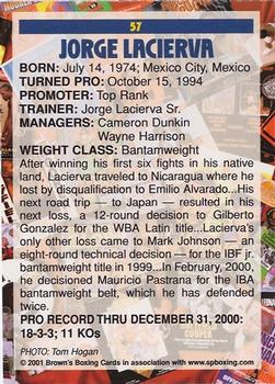 2001 Brown's #57 Jorge Lacierva Back