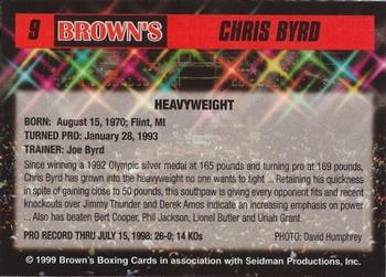 1999 Brown's #9 Chris Byrd Back