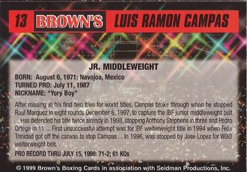 1999 Brown's #13 Luis Ramon Campas Back