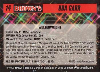 1999 Brown's #14 Oba Carr Back