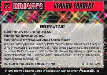 1999 Brown's #22 Vernon Forrest Back