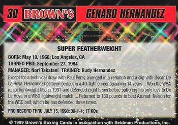 1999 Brown's #30 Genaro Hernandez Back