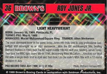 1999 Brown's #36 Roy Jones Jr. Back